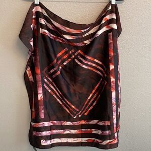 KNIX- Lesley Hampton Print-The Birds Papaya x Knix Scarf